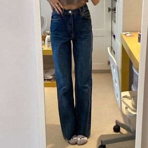 Zara wide leg high rise jeans